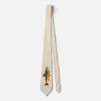 Skins of 3 Trout Brook Rainbow Brown Neck Tie | Zazzle