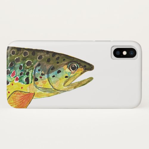 One_of_a_Kind Fly Fishing for Brown Trout iPhone X Case
