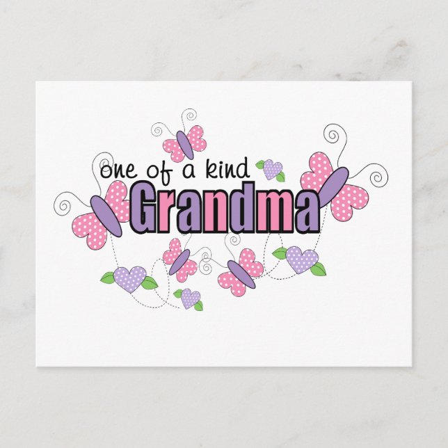 One Of A Kind Grandma Postcard (Front)