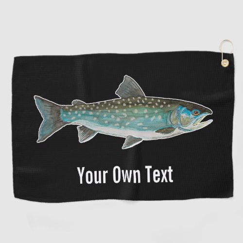 One_of_a_Kind Greenland Char Fly Fishing Anglers Golf Towel
