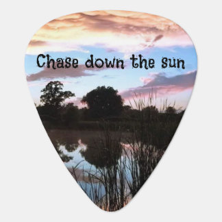 One of a Kind guitar pick "chase down the sun"