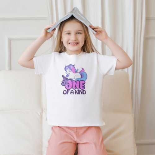 One of a Kind Kawaii Kids Unicorn T_Shirt