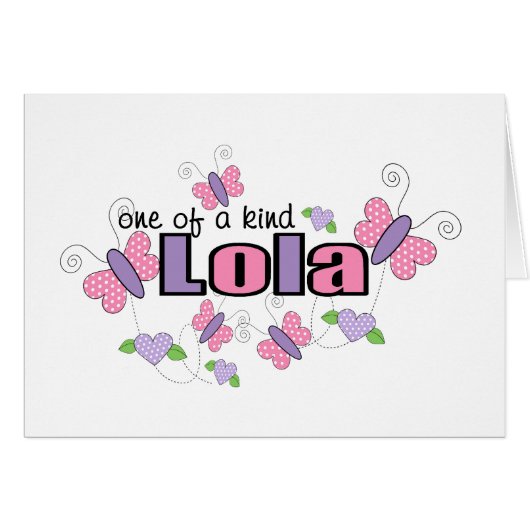 One Of A Kind Lola Cards (Front Horizontal)