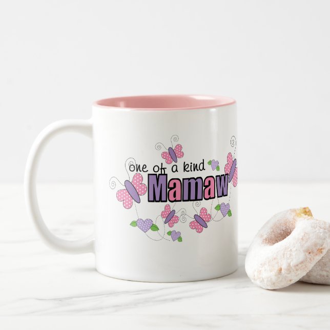 One Of A Kind Mamaw Two-Tone Coffee Mug (With Donut)
