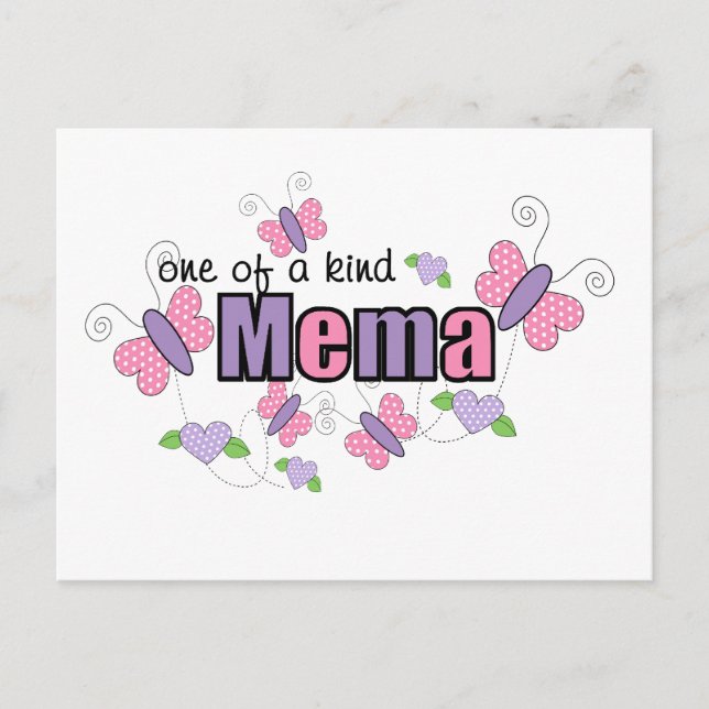 One Of A Kind Mema Postcard (Front)