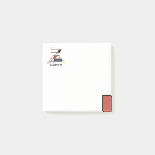 One-of-a-kind Modern Art Monogram. Letter Z Post-it Notes