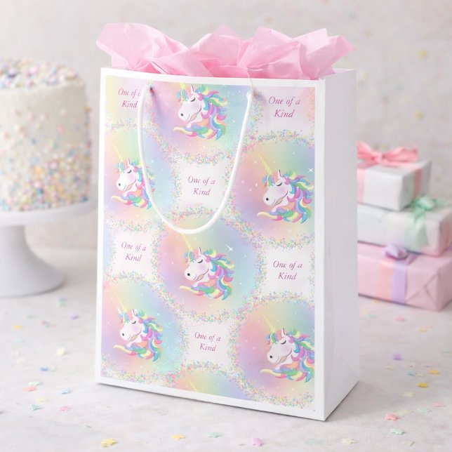 One of a Kind Pastel Unicorn Birthday Party Bag (Creator Uploaded)