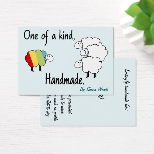 One Of A Kind Rainbow Sheep Hang Tag