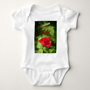 One of a Kind Red Rose Baby Bodysuit