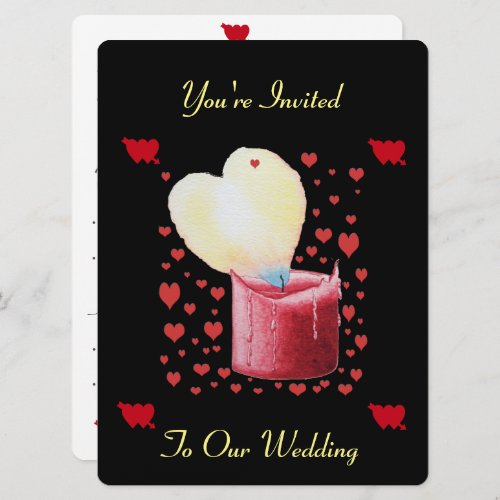 one of a kind romantic wedding  invitation