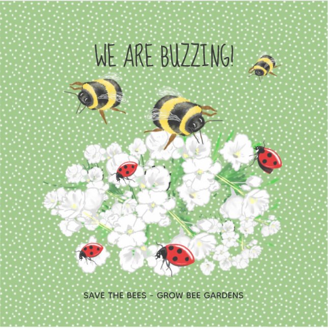 One of a Kind SAVE THE BEES Personalized Sticker (Front)