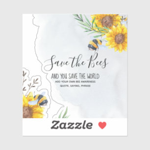 One of a Kind SAVE THE BEES Personalized Sticker