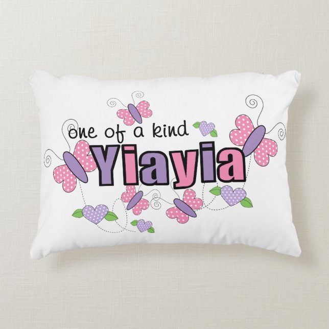 One Of A Kind YiaYia Accent Pillow (Front)
