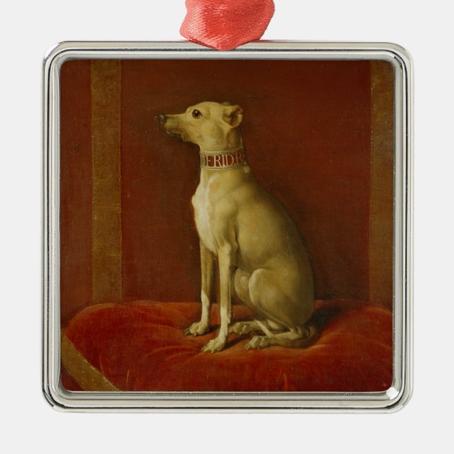 One of Frederick II's Italian greyhounds Metal Ornament (Front)