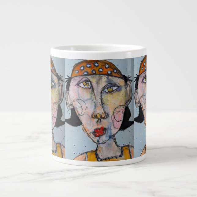 One of Many Hats Giant Coffee Mug (Front)