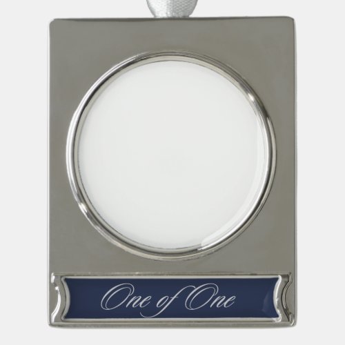 One of One Silver Plated Banner Ornament