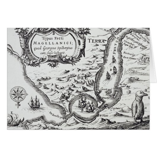 One of the earliest maps of the Magellan Cards (Front Horizontal)
