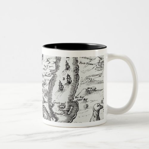 One of the earliest maps of the Magellan Two_Tone Coffee Mug