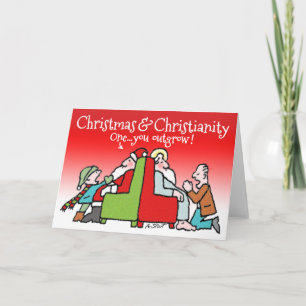ONE of these Santas, you outgrow! - Holiday Card