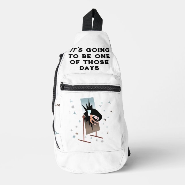 One of Those Days Print Cut Sew Sling Bag (Front)