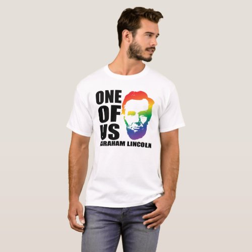 One Of Us Rainbow Abraham Lincoln T_Shirt