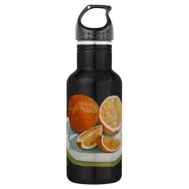 one off picture of slices of juicy oranges water bottle (Front)