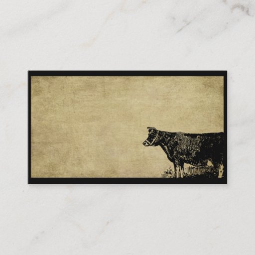 Customizable One Ol' Cow- Prim Biz Cards Business Cards