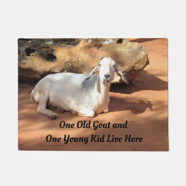 One Old Goat Personalized Doormat (Front)