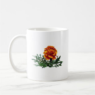 One Orange Marigold with Yellow Tips Coffee Mug