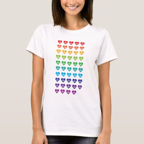 One Orlando One Pulse 49 Hearts Rainbow T_Shirt