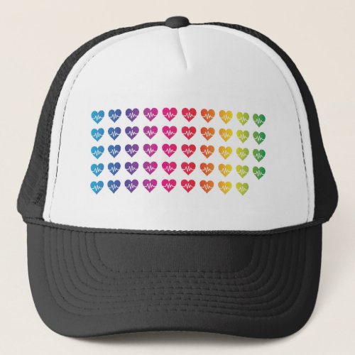 One Orlando One Pulse Rainbow 49 Hearts Trucker Hat