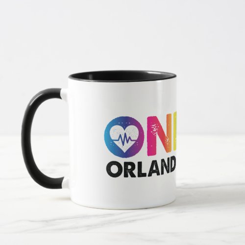 One Orlando One Pulse Rainbow Heart Mug