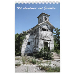 One page 12 month Calendar, old & abandoned things Calendar