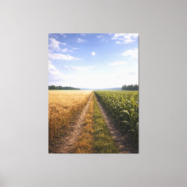One Path Forward – Minimalist Symbolic Landscape Canvas Print (Front)