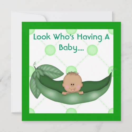 ONE PEA IN A POD BABY SHOWER INVITATIONS