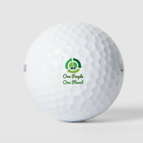 One People One Planet Golf Balls