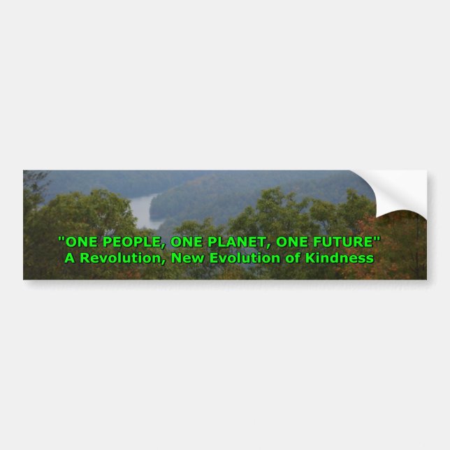 One People, One Planet, One Future Bumper Sticker (Front)