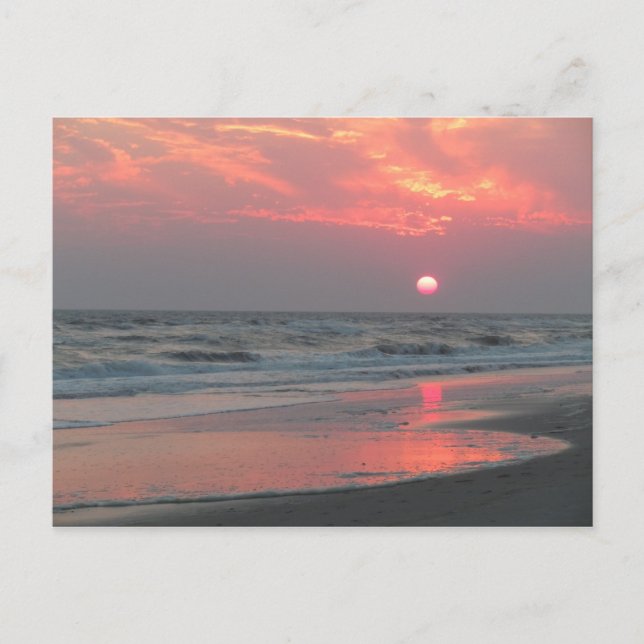 One Perfect Sunset - Oak Island, NC Postcard (Front)