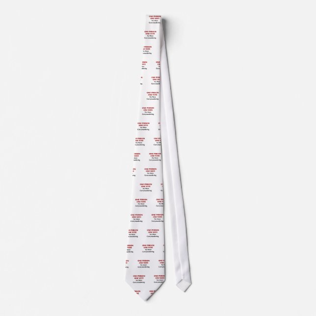 One Person One Vote, No More Gerrymandering Neck Tie (Front)