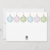 One Photo Christmas Ornaments Editable Holiday Card (Back)