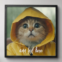 One Photo Template with Custom Text Peel And Stick Photo Tile