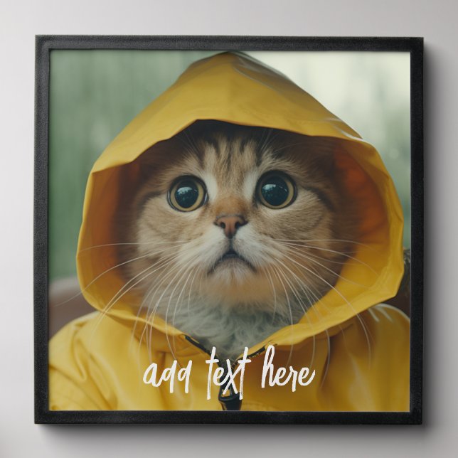 One Photo Template with Custom Text Peel And Stick Photo Tile (Front Set)