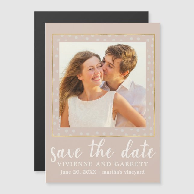 One Photo Wedding Save the Date Magnet (Front/Back)