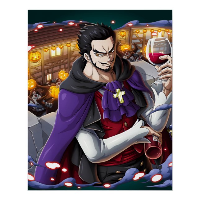 One piece Dracule Mihawk Poster (Front)