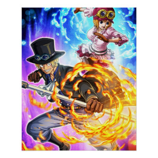 One piece , Law , Luffy and Captain Kid Poster