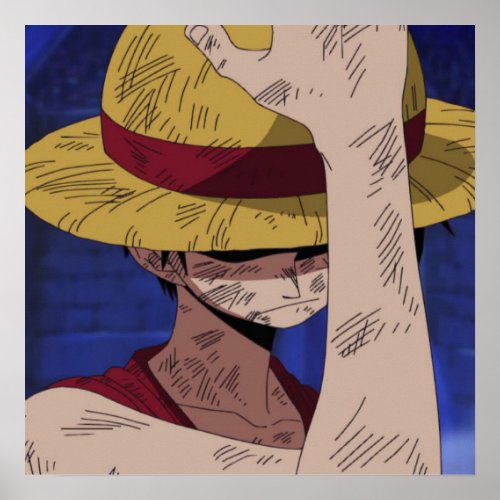 One Piece Luffy Respect Moment Poster