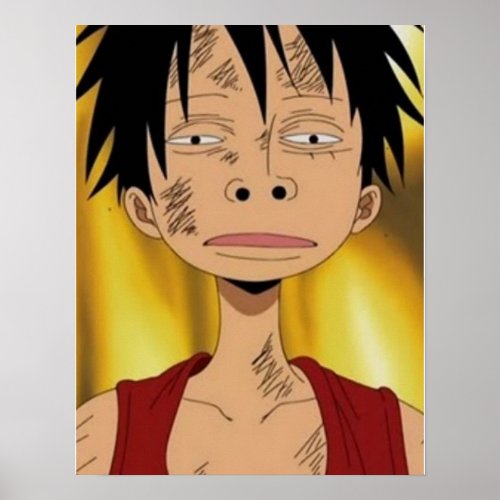 One Piece Luffy Stupid Mode Poster