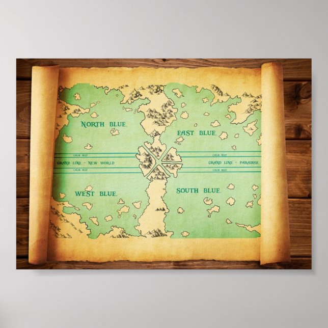 One Piece  Map the World Poster (Front)