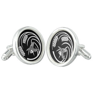 One Piece of Rice in a Circle Cufflinks