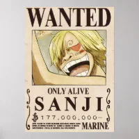 One piece Sanji 2nd wanted Poster